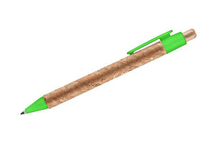 Reklamna kemijska olovka od pluta, svjetlo zelene boje | Poslovni pokloni
