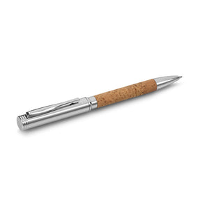 Eko poslovni pokloni | Luksuzna promotivna kemijska olovka od pluta i metala, za lasersku gravuru loga