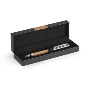 Eko poslovni pokloni | Luksuzna reklamna kemijska olovka od pluta i metala