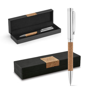 Eko poslovni pokloni | Luksuzna promotivna kemijska olovka od pluta i metala