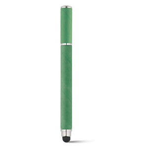 Eko poslovni pokloni | Promo stylus kemijska olovka od kraft papira, zelene boje