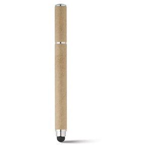 Eko poslovni pokloni | Promo stylus kemijska olovka od kraft papira, bež boje