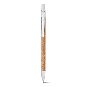 Eko poslovni pokloni | Promotivna kemijska olovka od pluta u kartonskoj futroli, s logom