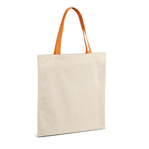 Eko poslovni pokloni | Eko pamučna shopping vrećica s obojanim ručkama, narančaste boje