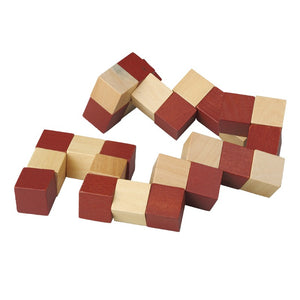 Eko poslovni pokloni | Drvena dvobojna promo slagalica u obliku kocke, za tisak loga