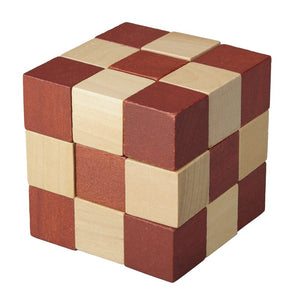 Eko poslovni pokloni | Drvena dvobojna promo slagalica u obliku kocke