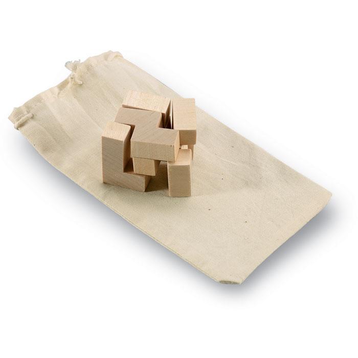 Promotivne drvene puzzle u pamučnoj vrećici