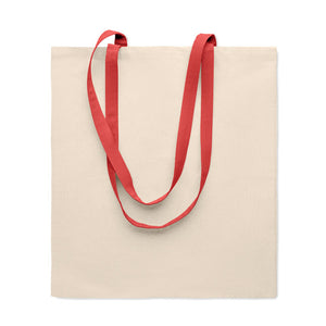 Pamučna kupovna vrećica s dugim ručkama u boji