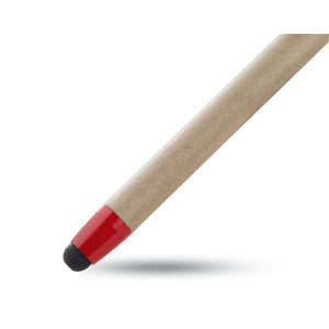 Promotivna kemijska olovka od recikliranog kartona, crvene boje | Poslovni pokloni