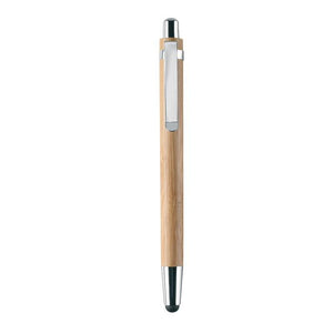 Promotivni eko set za pisanje od bambusa sa kemijskom i tehničkom olovkom, kemijska olovka s tiskom loga | Poslovni pokloni