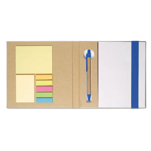 Promotivni eko notes sa kemijskom olovkom od recikliranih materijala, royal plave boje | Poslovni eko pokloni