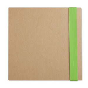 Promotivni eko notes sa kemijskom olovkom od recikliranih materijala, boje zelene limete | Poslovni eko pokloni