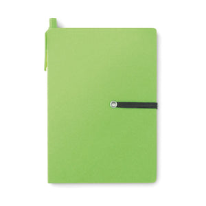 Notes A6 od recikliranog kartona zelene boje | Poslovni pokloni | Promo pokloni | Reklamni pokloni
