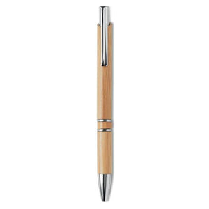 Reklamna automatska kemijska olovka od bambusa za tisak loga | Poslovni pokloni