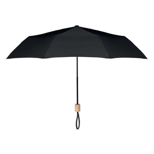 Promotivni sklopivi EKO 21" kišobran od RPET materijala, crne boje | Poslovni pokloni