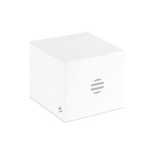 Promotivni 4.2 bežični 3W zvučnik u kućištu od bambusa, bijele boje, u poklon pakiranju | Poslovni pokloni