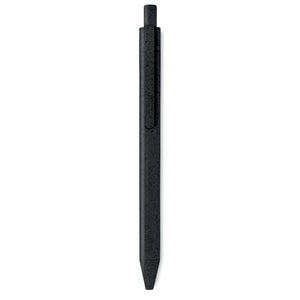 Promotivna eko kemijska olovka od slame, crne boje