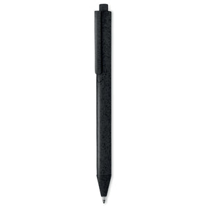 Promotivna eko kemijska olovka od slame, crne boje