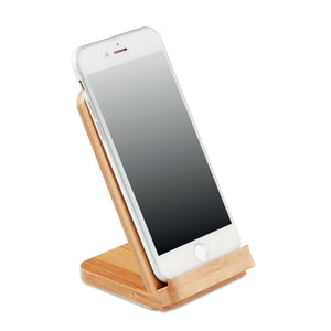 Poslovni pokloni | Promotivni stalak od eko bambusa za bežično punjenje mobitela