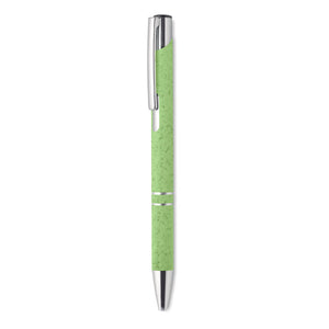Promotivna eko kemijska olovka od vlakana slame, zelene boje