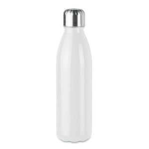 Promotivna staklena boca s metalnim čepom, 650ml, bijele boje | Poslovni pokloni