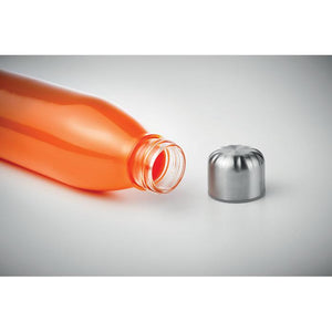 Reklamna staklena boca s metalnim čepom, 650ml, narančaste boje | Poslovni pokloni