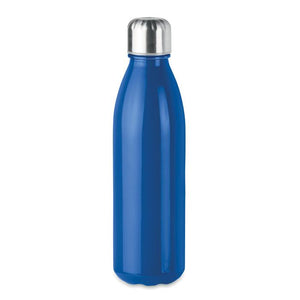 Promotivna staklena boca s metalnim čepom, 650ml, royal plave boje | Poslovni pokloni