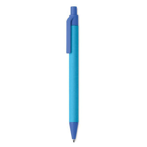 Promotivna eko kartonska kemijska olovka s nastavcima od kukuruznog polimera, plave boje | Poslovni pokloni