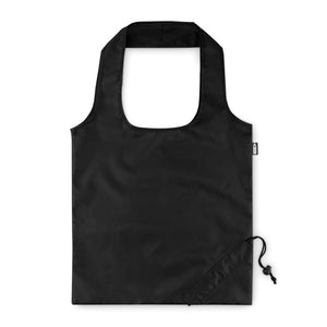 Poslovni eko pokloni | Sklopiva promotivna vrećica za kupovinu od reciklirane PET ambalaže, crne boje