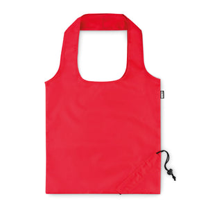 Poslovni eko pokloni | Sklopiva promotivna vrećica za kupovinu od reciklirane PET ambalaže, crvene boje