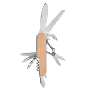 Multifunkcionalni džepni nožić s 9 funkcija od bambusa