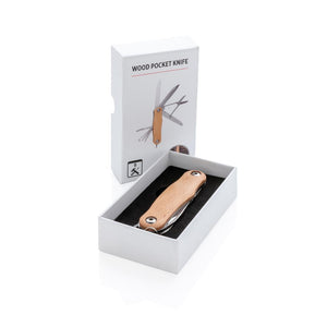 Promotivni džepni nož s drvenom drškom u poklon kutiji | Poslovni pokloni | Promo pokloni | Reklamni pokloni