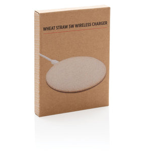 Promotivni 5W bežični punjač od pšenične slame | Poslovni pokloni