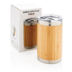 Promotivna Coffee to go šalica od bambusa, 270ml, u poklon pakiranju | Poslovni pokloni