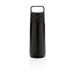 Promotivna vakuumska termos boca sa zaključavanjem, crne boje, za tisak loga | Poslovni pokloni