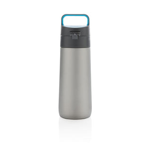 Promotivna vakuumska termos boca sa zaključavanjem, sive boje, za tisak loga | Poslovni pokloni
