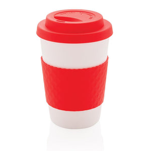 Promotivna šalica za kavu za višekratnu upotrebu 270 ml crvene boje | Poslovni pokloni