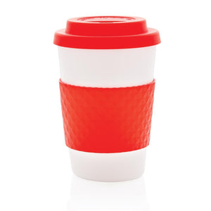Promotivna šalica za kavu za višekratnu upotrebu 270 ml crvene boje | Poslovni pokloni | Promo pokloni