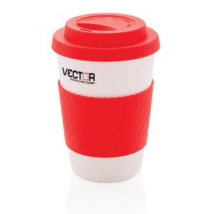 Promotivna šalica za kavu za višekratnu upotrebu 270 ml crvene boje za tisak logotipa | Poslovni pokloni