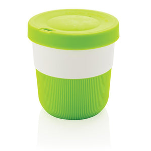 Promotivna coffe to go šalica od PLA biorazgradive plastike zelene boje | Poslovni pokloni