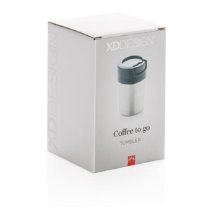 Promotivna Coffe to go šalica srebrna u poklon kutiji  | Poslovni pokloni | Promo pokloni