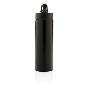 Promotivna boca sa slamkom Sport, 500ml, crne boje, za lasersku gravuru loga | Poslovni pokloni