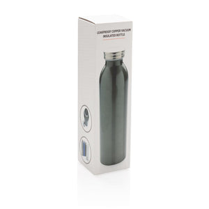 Promidžbena nepropusna vakuumska  boca izolirana bakrom srebrna boje u poklon kutiji | Poslovni pokloni | Promo pokloni