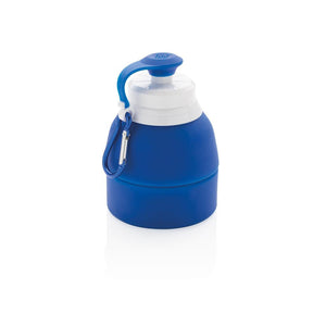 Promotivna sklopiva silikonska sportska boca, 580ml, plave boje | Poslovni pokloni