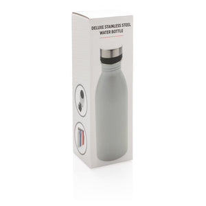 Promotivna deluxe metalna boca za vodu, 500ml, bijele boje, u poklon pakiranju | Poslovni pokloni