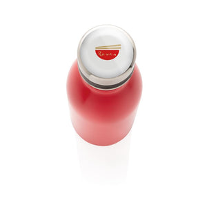Promotivna deluxe metalna boca za vodu, 500ml, crvene boje | Poslovni pokloni i promotivni proizvodi s tiskom loga
