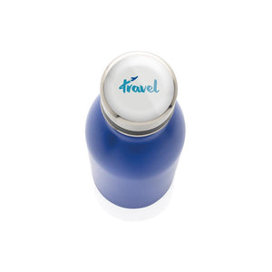 Promotivna deluxe metalna boca za vodu, 500ml, plave boje | Poslovni pokloni i reklamni materijali s tiskom loga