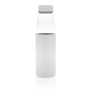 Eko poslovni pokloni | Promotivna vakuumski izolirana eko staklena boca, 500ml, bijele boje, za tisak loga