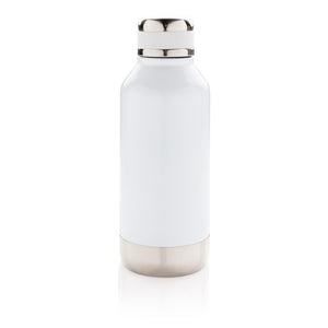 Nepropusna promidžbena termos boca s metalnom pločicom za logo, 500ml, bijele boje | Poslovni pokloni