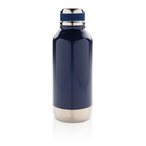 Nepropusna promidžbena termos boca s metalnom pločicom za logo, 500ml, plave boje | Poslovni pokloni